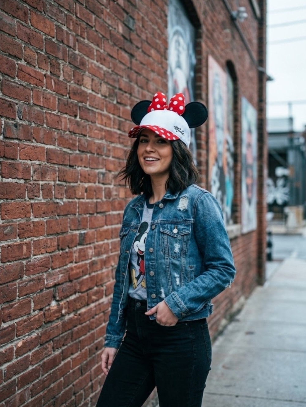 Minnie Mouse Red Polka Dot Bow Ear Cap - Unbranded